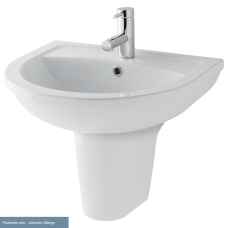 Cloakroom Basin c/w Semi Pedestal